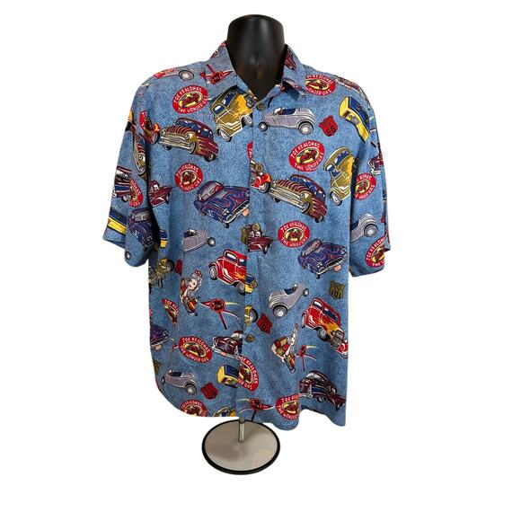 Genuine Joe Kealoha’s Hawaiian Button Down With Vintage Cars - Picture 1 of 5